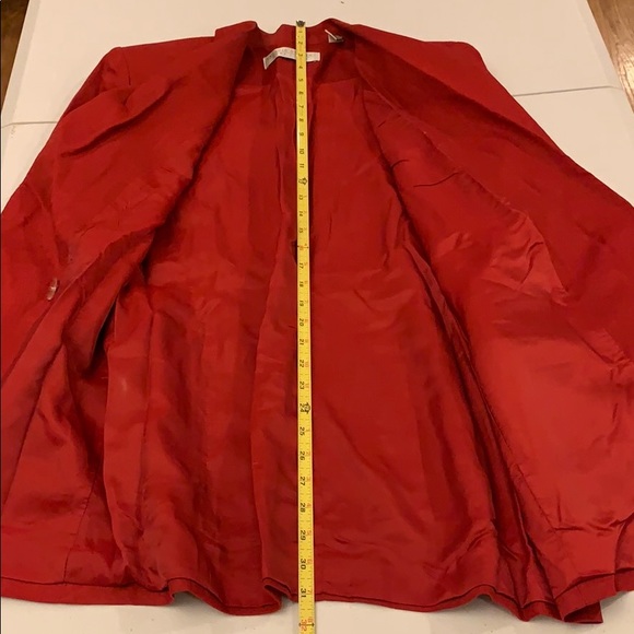 Vintage Red Linen Blazer 90s Size 8 - Picture 5 of 5